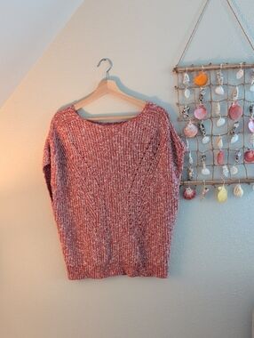 Pilcro Marled Rose Scoop-Neck Sweater